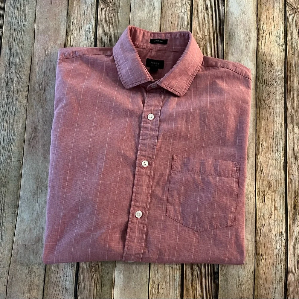 J. Crew mens long sleeve 100% cotton button down shirt | size medium
